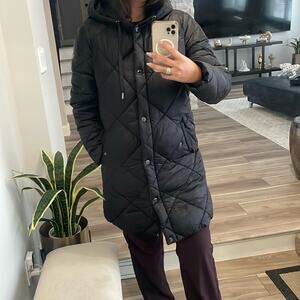 MICHAEL Michael Kors Ultra Lightweight Black Puffer Hooded Coat